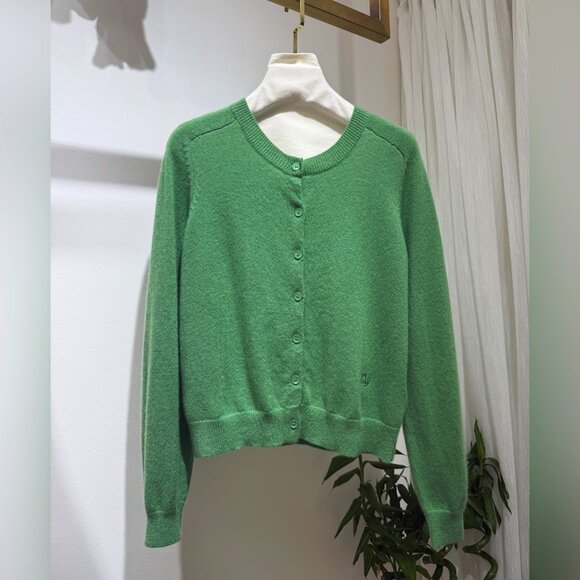 DÔEN Claudine Cashmere Crewneck Button-Front Cardigan - Picture 4 of 10